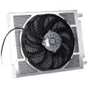 AC Condenser Radiator 468 x 350mm & Skeleton Fan Shroud Kit (Push) T7 Design