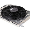 AC Condenser Radiator 468 x 350mm & Skeleton Fan Shroud Kit (Push) T7 Design