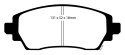 DP21431 Greenstuff Front Brake Pads (Street) EBC Brakes