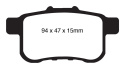 DP21987 Greenstuff Rear Brake Pads (Street) EBC Brakes