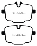 DP22089 Greenstuff Rear Brake Pads (Street) EBC Brakes