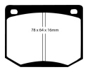 DP2216 Greenstuff Front Brake Pads (Street) EBC Brakes