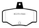DP2834 Greenstuff Rear Brake Pads (Street) EBC Brakes