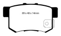 DP41193R Yellowstuff Rear Brake Pads (Sport) EBC Brakes