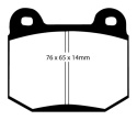 DP41537R Yellowstuff Rear Brake Pads (Sport) EBC Brakes