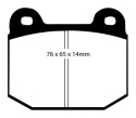 DP41538R Yellowstuff Rear Brake Pads (Sport) EBC Brakes