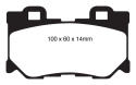DP61824 Greenstuff Rear Brake Pads (Street) EBC Brakes