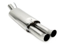 VW Golf III, Golf III Cabriolet, Golf IV Cabriolet Golf III, Typ 1H_, / Golf III Cabriolet, Typ 1E_, / Golf IV Cabriolet, Typ 1E_ 1991-2002 TA Technix rear silencer 2x76mm DTM round stainless steel