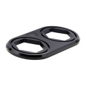Bulkhead Plate Kit - Double, Backing Plate & O-Rings - Black T7 Design