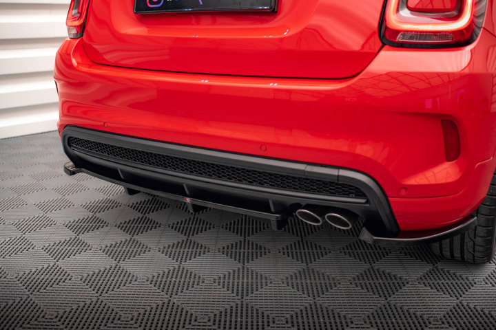 Central Rear Splitter (With Vertical Bars) Fiat 500X Sport Mk1 Facelift Maxton Design in the group Select car model / Fiat / 500 07+ / Styling / Diffuser at DDESIGN Scandinavia AB (FI-500X-1-RSD1G-RD1G)