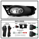 Honda Civic 09-11 4Dr OEM Fog Lights W/Switch- Clear Spyder Auto