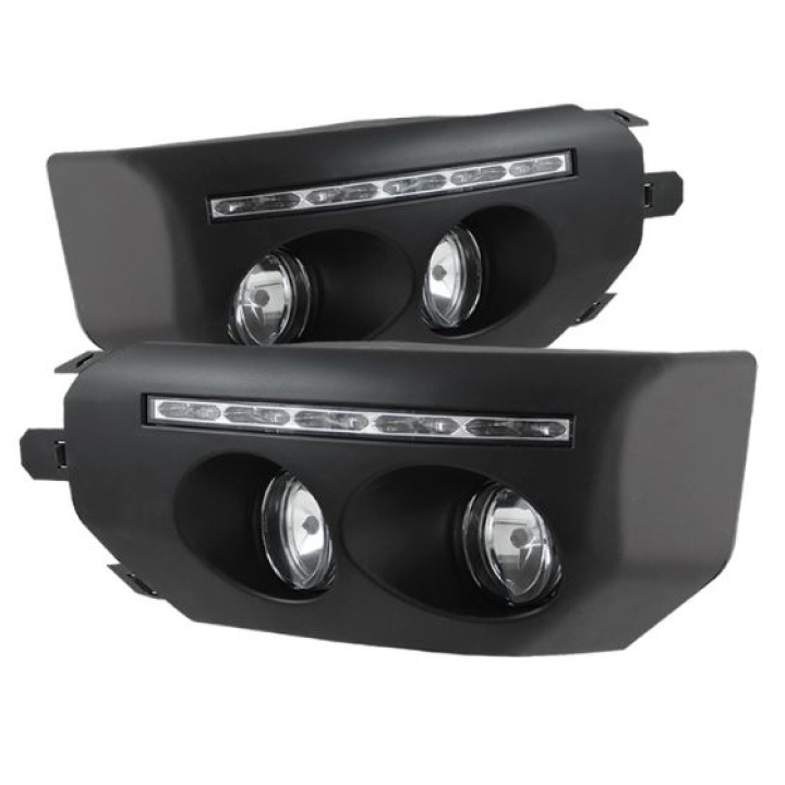Toyota FJ Cruiser 07-14 Fog Lights With LED Daytime Running Lights W/Switch - Black Spyder Auto in the group Select car model / Toyota / FJ Cruiser at DDESIGN Scandinavia AB (FL-DRL-TFJ07-BK)