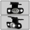 Chevy Silverado 99-02 / Chevy Suburban 00-06 Halo Projector Fog Lights w/Switch - Clear Spyder Auto