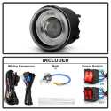 Dodge Charger 06-10 / Caliber 07-12 / Nitro 07-11 / Jeep Patriot 07-09 / Compass 07-10 Halo Projector Fog Lights w/Switch - Clear Spyder Auto