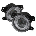 Dodge Magnum 05-08 / Chrysler 300 05-10 ( 5.7L W/ Touring ) / PT Cruiser 06-09 / Jeep Wrangler 07-09 Projector Fog Lights w/Switch - Clear Spyder Auto