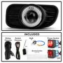Jeep Grand Cherokee 99-04 Halo Projector Fog Lights w/Switch - Clear Spyder Auto