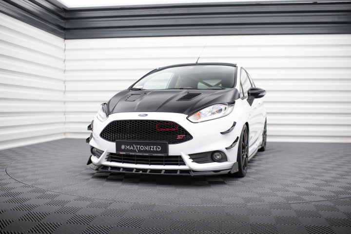 Ford Fiesta ST 2013-2017 Front Splitter V.6 + Flaps Maxton Design in the group Select car model / Ford / Fiesta MK7 Facelift 12-17 / Styling at DDESIGN Scandinavia AB (FO-FI-7F-ST-FD6G-FSF1B)