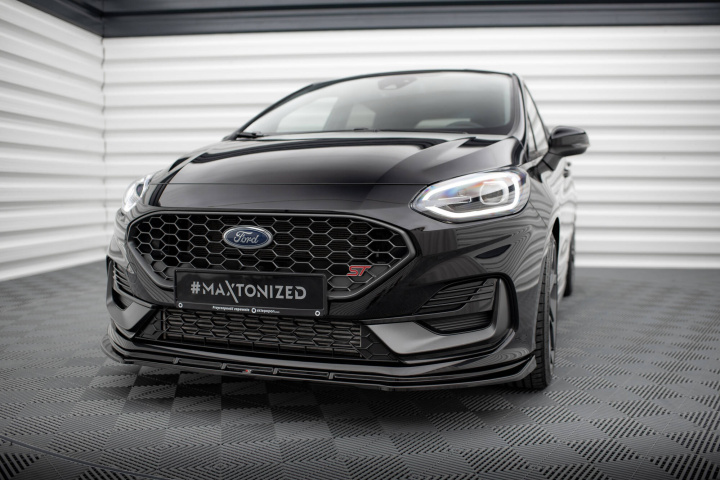 Ford Fiesta MK8 ST / ST-Line Facelift 2021+ Front Splitter V.2 Maxton Design in the group Select car model / Ford / Fiesta MK8 17+ / Styling at DDESIGN Scandinavia AB (FO-FI-8F-ST-FD2G)