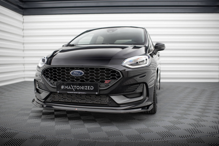 Ford Fiesta MK8 ST / ST-Line Facelift 2021+ Front Splitter V.3 Maxton Design in the group Select car model / Ford / Fiesta MK8 17+ / Styling at DDESIGN Scandinavia AB (FO-FI-8F-ST-FD3G)