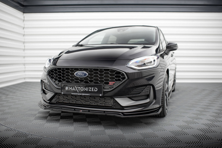 Ford Fiesta MK8 ST / ST-Line Facelift 2021+ Front Splitter V.4 Maxton Design in the group Select car model / Ford / Fiesta MK8 17+ / Styling at DDESIGN Scandinavia AB (FO-FI-8F-ST-FD4G)