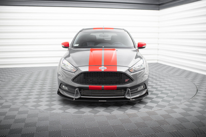 Ford Focus ST 2015-2018 Racing Front Splitter FL V.2 Maxton Design in the group Select car model / Ford / Focus ST MK3 11-19 / Styling / Front at DDESIGN Scandinavia AB (FO-FO-3F-ST-CNC-FD2A)