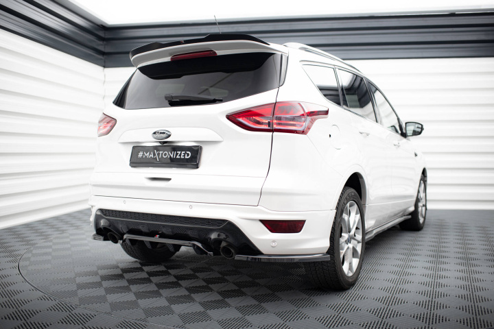 Ford Kuga ST-Line Mk2 2013-2016 Central Rear Splitters (With Vertical Bars) V.1 Maxton Design in the group Select car model / Ford / Other models & Engines at DDESIGN Scandinavia AB (FO-KU-2-STLINE-RD1G-RD2G)