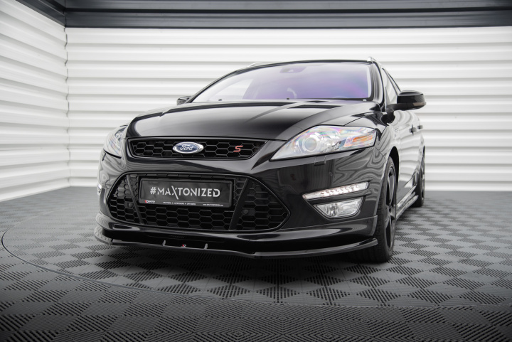 Front Splitter V.1 Ford Mondeo St-Line Mk4 Facelift Maxton Design in the group Select car model / Ford / Mondeo Mk4 08-13 / Styling at DDESIGN Scandinavia AB (FO-MO-4-STLINE-K-FD1G)
