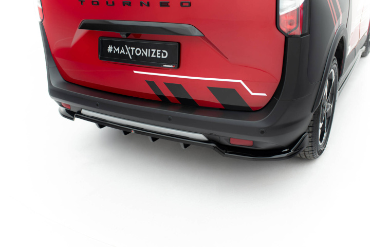 Ford Tourneo Courier Mk2 2023+ Rear Splitter (with vertical bars) Maxton Design in the group Select car model / Ford / Tourneo at DDESIGN Scandinavia AB (FO-TO-COU-2-RD1GRD2G)