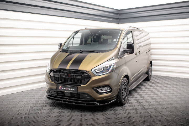 Ford Tourneo Custom Mk1 Facelift 2018-2023 Front Splitter V.1 Maxton Design in the group Select car model / Ford / Transit / Styling at DDESIGN Scandinavia AB (FO-TOC-1F-FD1G-FD1RG)