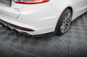 Ford Mondeo Sport Mk5 Facelift / Fusion Sport Mk2 Facelift 2019-2022 Street Pro Rear Side Splitters + Flaps Black-Red + Gloss Flaps Maxton Design