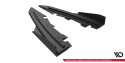 Ford Mondeo Sport Mk5 Facelift / Fusion Sport Mk2 Facelift 2019-2022 Street Pro Rear Side Splitters + Flaps Black-Red + Gloss Flaps Maxton Design