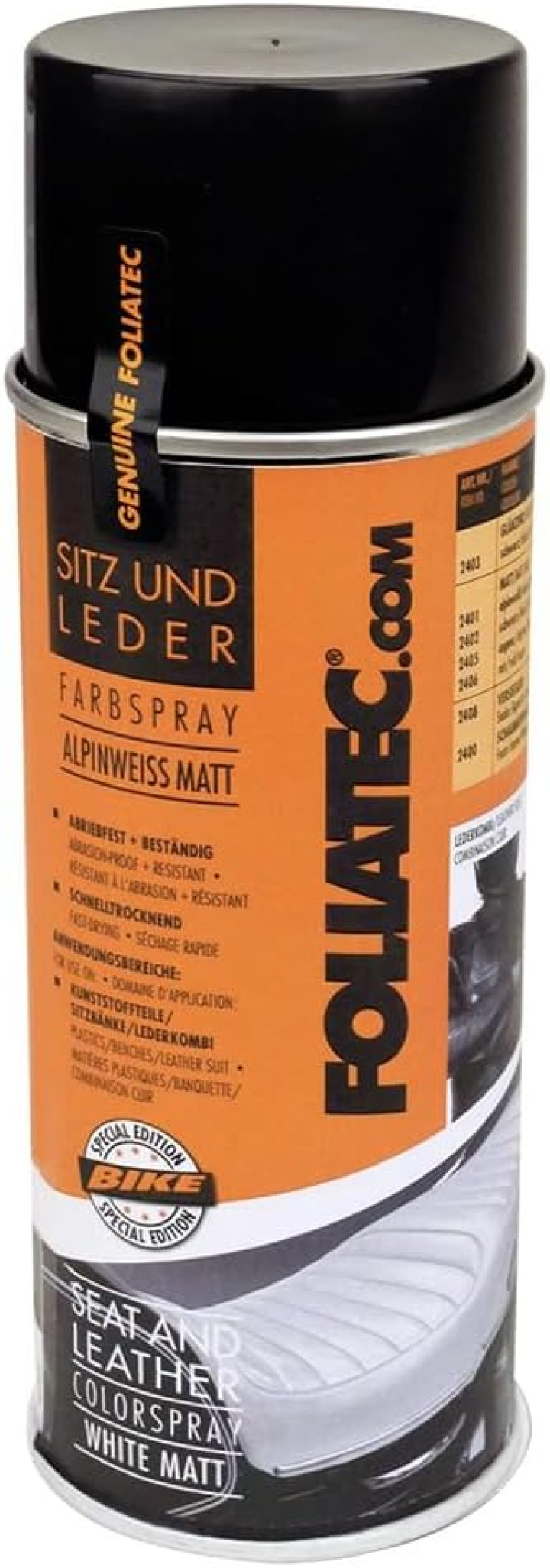 Seat and Leather Color Spray , Matte White, 400 ml Foliatec in the group Select car model at DDESIGN Scandinavia AB (FT2401)