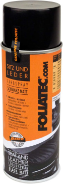Seat and Leather Color Spray , Matte Black, 400 ml Foliatec