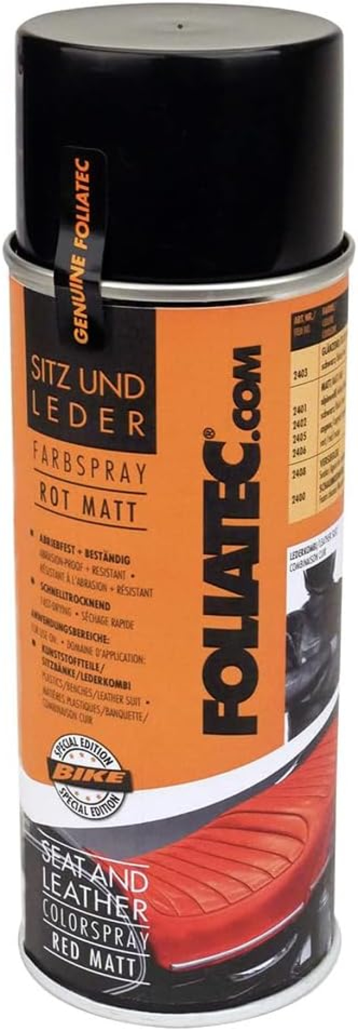 Seat and Leather Color Spray , Matt Red, 400 ml Foliatec in the group Select car model at DDESIGN Scandinavia AB (FT2406)
