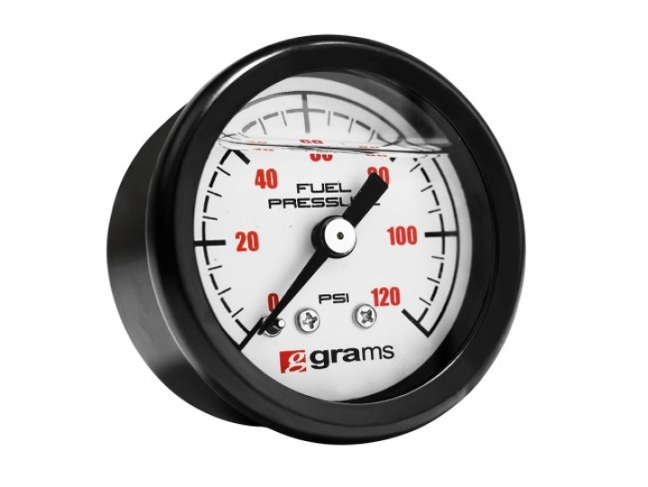 0-120psi Fuel Pressure Gauge - White Face Grams Performance in the group Tuning / Fuel system / Other & Spare parts for fuel products at DDESIGN Scandinavia AB (G2-99-1200W)