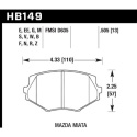 DTC-60 type (13 mm) Brake Pads (HB149) Hawk Performance