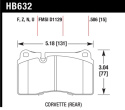 HPS type Brake Pads (HB632) Hawk Performance