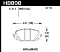 Performance Ceramic type Brake Pads (HB898) Hawk Performance