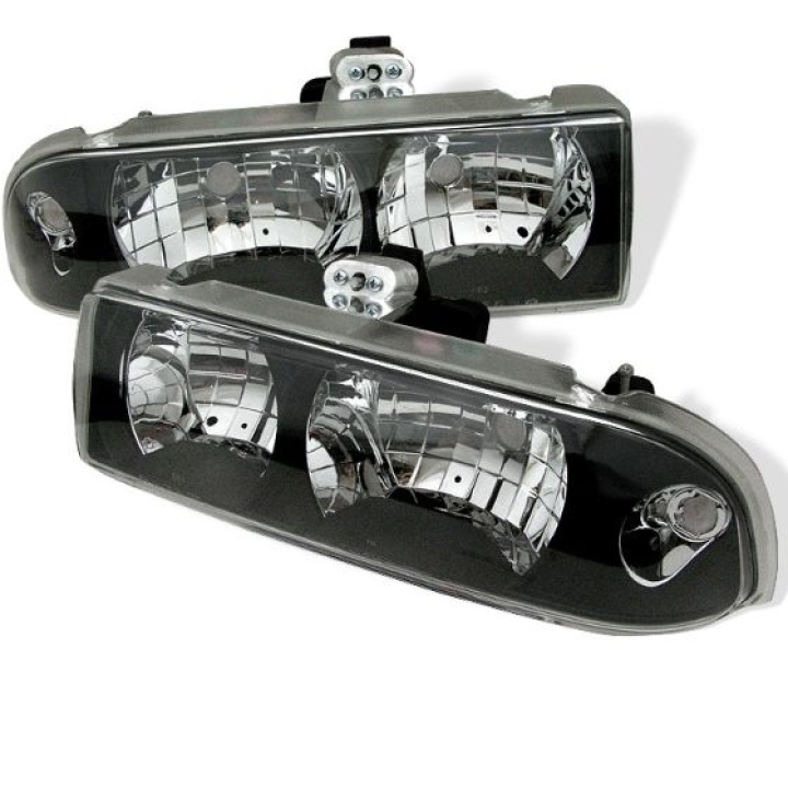 Chevy S10 98-04 / Chevy Blazer 98-05 Crystal Headlights - Black Spyder Auto in the group Select car model / Chevrolet / S10 / Styling at DDESIGN Scandinavia AB (HD-YD-CS1098-BK)
