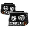 Chevy Silverado 1500/2500 99-02 ( Does Not Fit HD Model ) Crystal Headlights - Black Spyder Auto