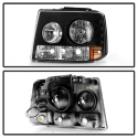 Chevy Silverado 1500/2500 99-02 ( Does Not Fit HD Model ) Crystal Headlights - Black Spyder Auto