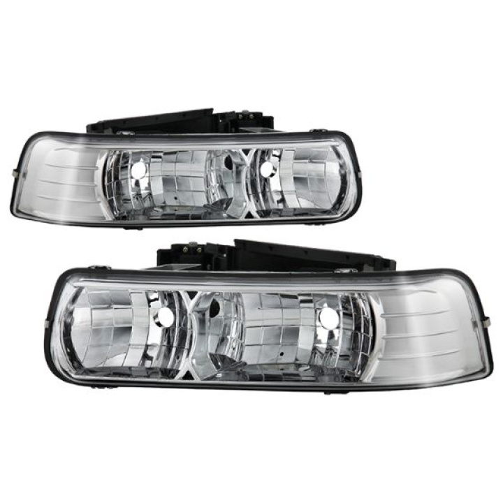 Chevy Silverado 1500/2500 99-02Chevy Silverado 1500/2500/3500 03-06 / Silverado / Avalanche Crystal Headlights - Chrome Spyder Auto in the group Select car model / Chevrolet / Tahoe / Styling at DDESIGN Scandinavia AB (HD-YD-CSIL99-C)