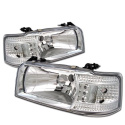 Ford F150 92-96 / Ford Bronco 92-96 1PC LED ( Replaceable LEDs ) Crystal Headlights - Chrome Spyder Auto