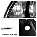 Ford Mustang 87-93 1PC LED ( Replaceable LEDs ) Crystal Headlights - Black Spyder Auto