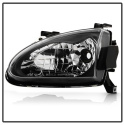 Honda Del Sol 93-97 Crystal Headlights - Black Spyder Auto