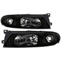 Nissan Altima 93-97 Crystal Headlights - Black Spyder Auto