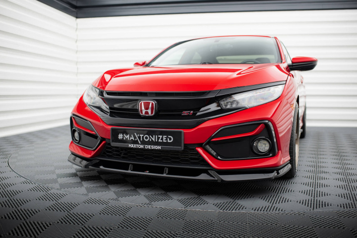 Front Splitter V.1 Honda Civic SI Mk10 2017-2022 Maxton Design in the group Select car model / Honda / Civic FC - FK Standard 16-21 / Styling / Front at DDESIGN Scandinavia AB (HO-CI-10-SI-FD1G)