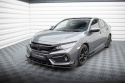Honda Civic Sport FK Mk10 2017-2022 Front Splitter + Flaps V.1 Maxton Design