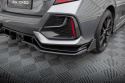Honda Civic Sport FK Mk10 Facelift 2020-2022 Central Rear Splitter (With Vertical Bars) + Flaps V.1 Maxton Design