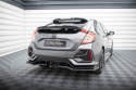 Central Rear Splitter (with Vertical Bars) + Flaps Honda Civic Sport Mk 10 Facelift Maxton Design